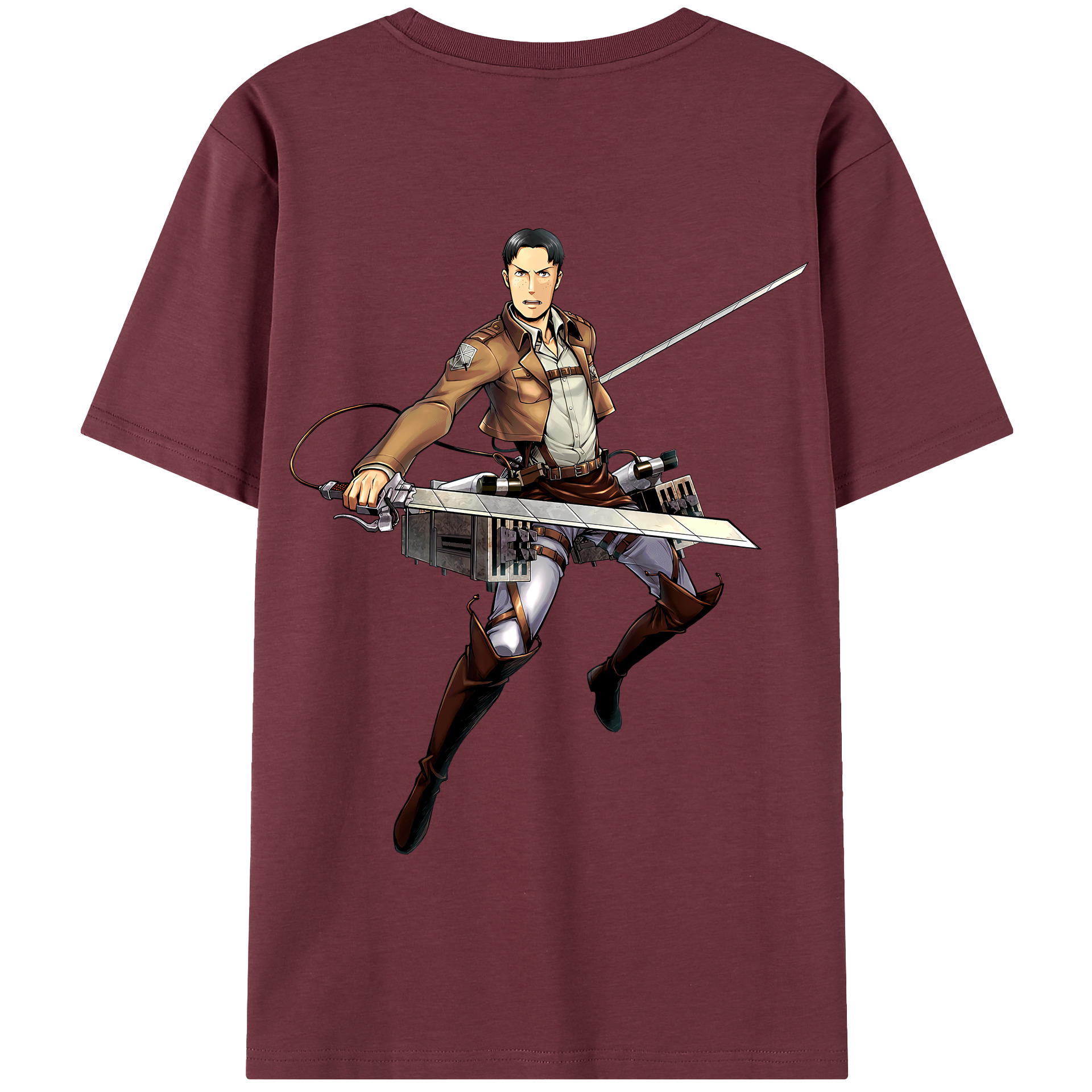 （画像用） 進撃の巨人 Attack on Titan 綿100％半袖Tシャツ（背面プリント）